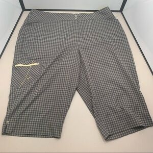 Tail Tech Shorts Adult 18 Gray Check Zipper Pocket Women